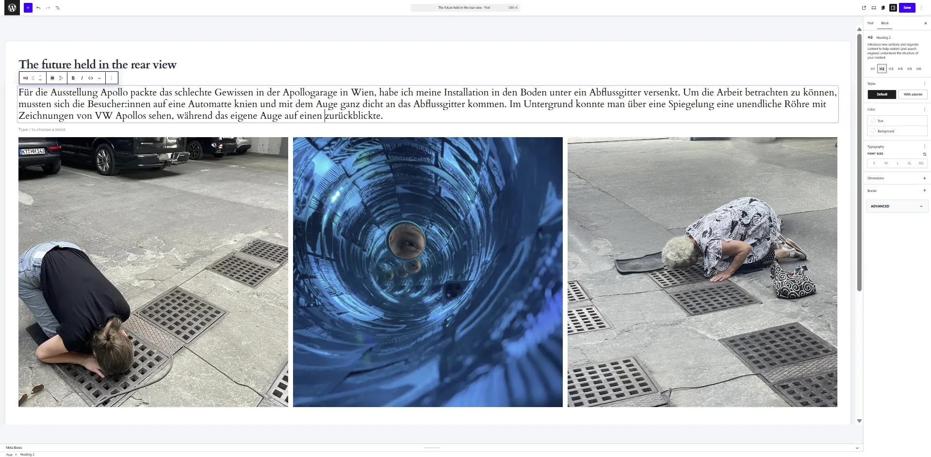 WordPress project screenshot
